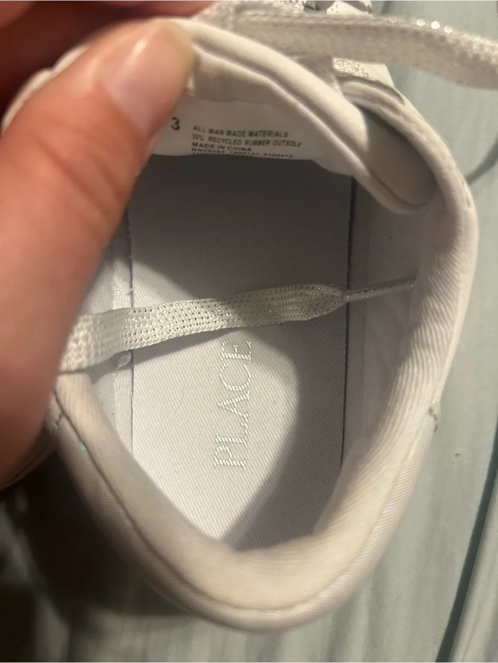 The Children's Place White Low-Top Sneakers with Subtle Logo